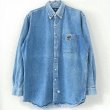 画像1: 90s RALPH LAUREN POLO BEAR DENIM L/S SHIRT (1)