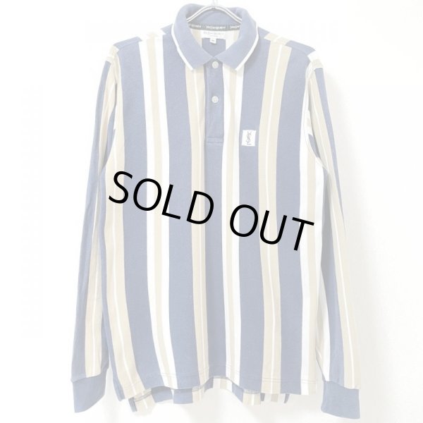 画像1: 90s YVES SAINT LAURENT STRIPE POLO L/S SHIRT (1)