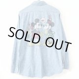 画像: 70s USA製 MICKEY MOUSE CHAMBRAY L/S  SHIRT