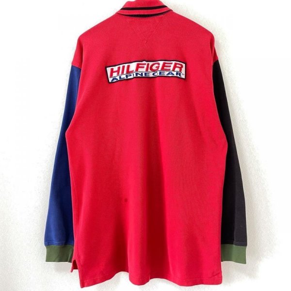 画像2: 90s TOMMY HILFIGER ALPINE GEAR L/S POLO SHIRT (2)