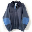 画像1: 90s HALF ZIP DENIM PATCH SWEAT (1)