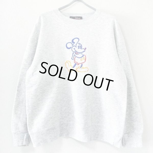 画像1: 90s USA製　MICKEY MOUSE EMBROIDERY SWEAT (1)