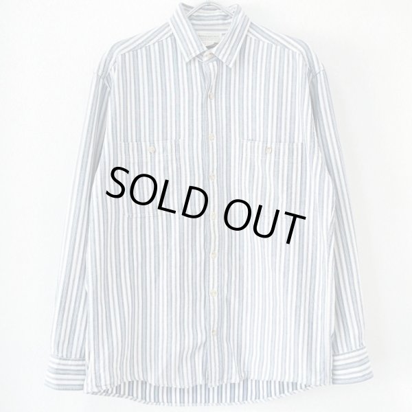 画像1: 90s USA製 BANANA REPUBLIC STRIPE L/S SHIRT (1)