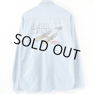 画像: 90s 香港製 STARWARS EPISODE I CHAMBRAY L/S SHIRT