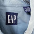 画像3: 90s OLD GAP BUTTON DOWN L/S SHIRT "BLUEEGRAY" (3)