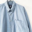 画像2: 90s OLD GAP BUTTON DOWN L/S SHIRT "BLUEEGRAY" (2)