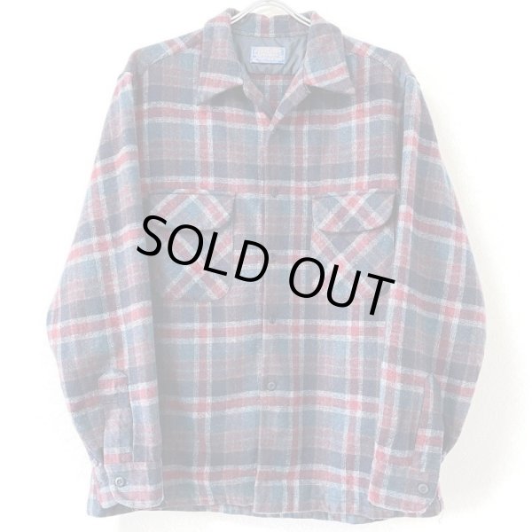 画像1: 70s USA製 PENDLETON OPEN COLLER BOARD SHIRT (1)