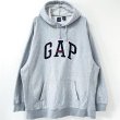 画像1: 90s OLD GAP ATHLETIC REVERSE WEAVE TYPE LOGO HOODIE (1)