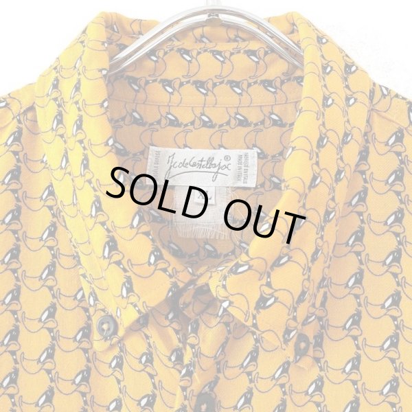 画像4: 90s イタリア製 CASTELBAJAC DUFFY DUCK 総柄 BUTTON DOWN L/S SHIRT (4)