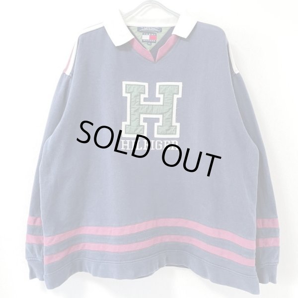 画像1: 90s TOMMY HILFIGER H LOGO SWEAT (1)