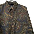 画像2: 90s NAUTICA　PAISLEY L/S SHIRT (2)