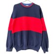 画像1: 90s MULCH COLOR BORDER LIB LINE SWEAT (1)