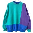 画像1: 90s CRAZY PATTERN MULCH COLOR SWEAT (1)