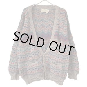 画像: 80s アイルランド製　STONE CIRCLE WOOL MOHAIR MIX HANDKNIT CARDIGAN 