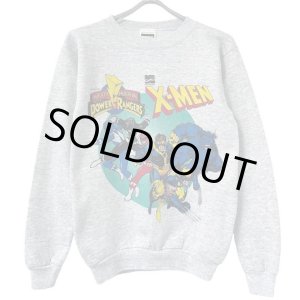 画像: 90s　USA製　X-MEN×POWER RAGERS MARVEL SWEAT 