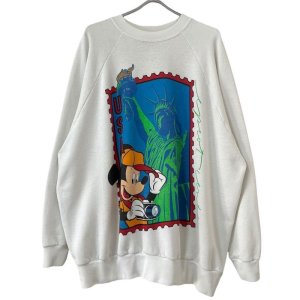 画像: 90s　USA製　MICKEY MOUSE 自由の女神 SWEAT 