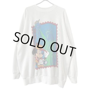 画像: 90s　USA製　MICKEY MOUSE 自由の女神 SWEAT 