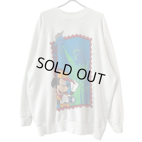 画像1: 90s　USA製　MICKEY MOUSE 自由の女神 SWEAT  (1)