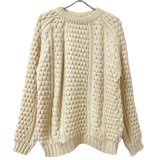 画像: 80s~90s アイルランド製 FISHERMAN ARAN KNIT SWEATER