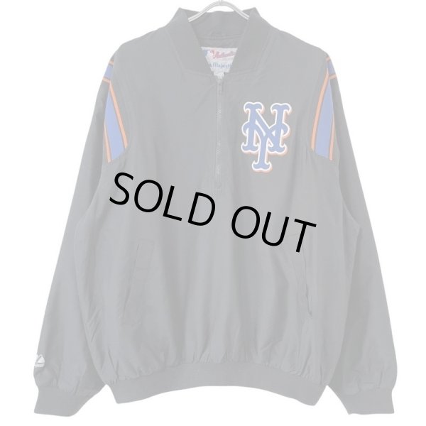 画像1: 90s NEW YORK METS HALF ZIP PULLOVER (1)