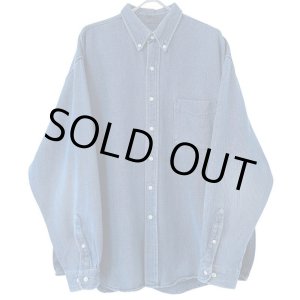 画像: 90s EDDIE BAUER INDIGO BUTTON DOWN L/S SHIRT