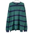 画像1: 90s RALPH LAUREN BORDER HENRY NECK TEE SHIRT (1)