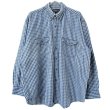 画像1: 90s CRAFT&BARROW SHADOW PLAID L/S SHIRT (1)