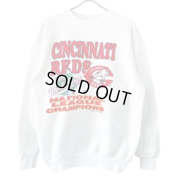 画像1: 90s USA製　CINCINNATY REDS WORLD SERIES SWEATSHIRT (1)