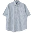 画像1: 90s RALPH LAUREN HALF BUTTON DOWN S/S SHIRT (1)