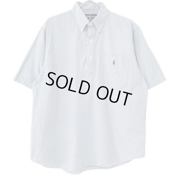 画像1: 90s RALPH LAUREN HALF BUTTON DOWN S/S SHIRT (1)