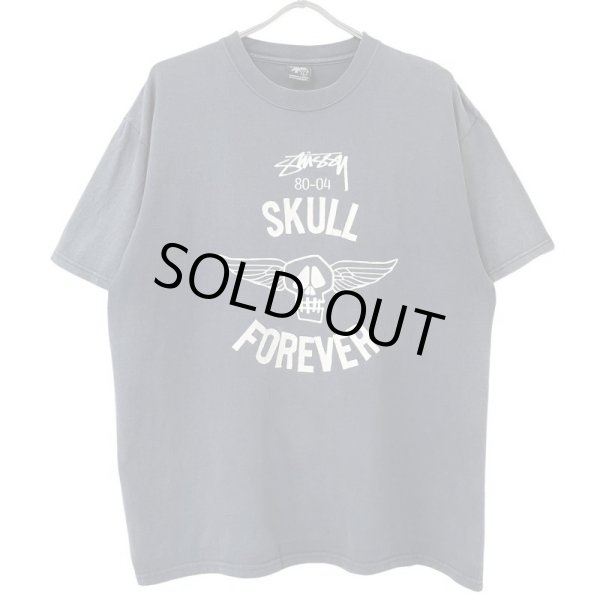 画像1: 00s OLD STUSSY 80-04 SKULL FOREVER TEE SHIRT (1)