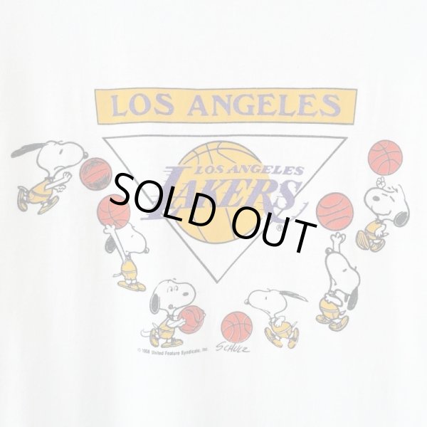 画像2: 80s~90s USA製 SNOOPY LAKERS TEE SHIRT (2)