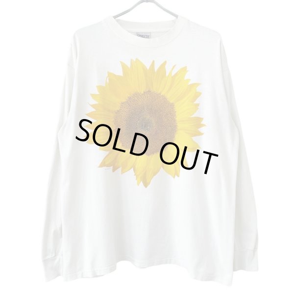 画像1: 90s USA製 STUDIO Q SUNFLOWER ART L/S TEE SHIRT (1)