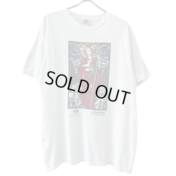 画像1: 00s AMERICAN BIBLE SOCIETY JESUS ART TEE SHIRT (1)