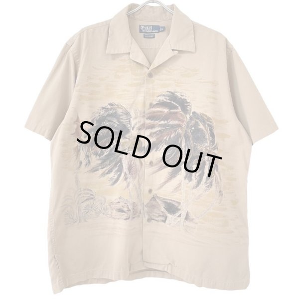 画像1: 90s RALPH LAUREN PALM TREE HAWAIIAN S/S SHIRT (1)