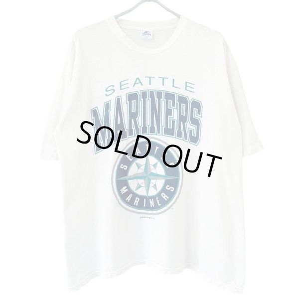 画像1: 90s USA製 STARTER SEATTLE MARINERS LOGO TEE SHIRT (1)