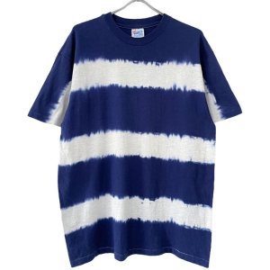 画像: 90s USA製 TIEDYE BORDER TEE SHIRT