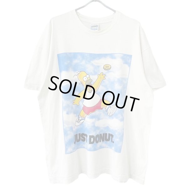 画像1: 90s THE SIMPSONS JUST DONUTS JORDAN JUMPMAN PARODY TEE SHIRT (1)