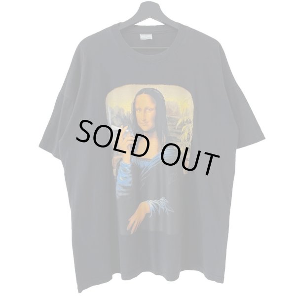 画像1: 90s MONA LISA MARIJUANA PARODY TEE SHIRT (1)