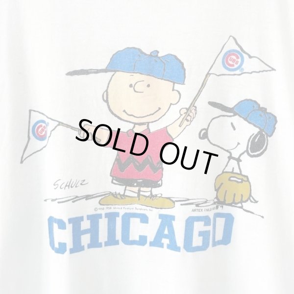 画像2: 80s USA製 CHICAGO CUBS PEANUT TEE SHIRT (2)