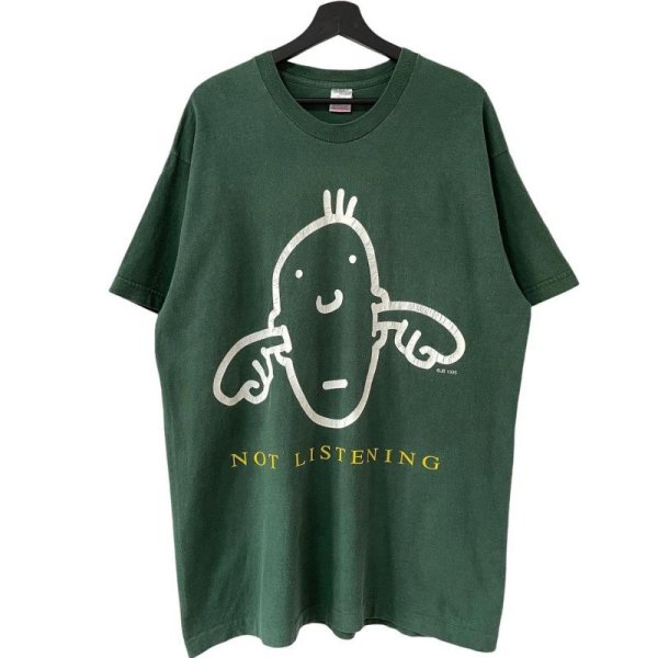 画像1: 90s USA製 NOT LISTENING TEE SHIRT (1)