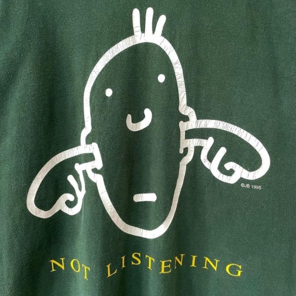 画像2: 90s USA製 NOT LISTENING TEE SHIRT (2)