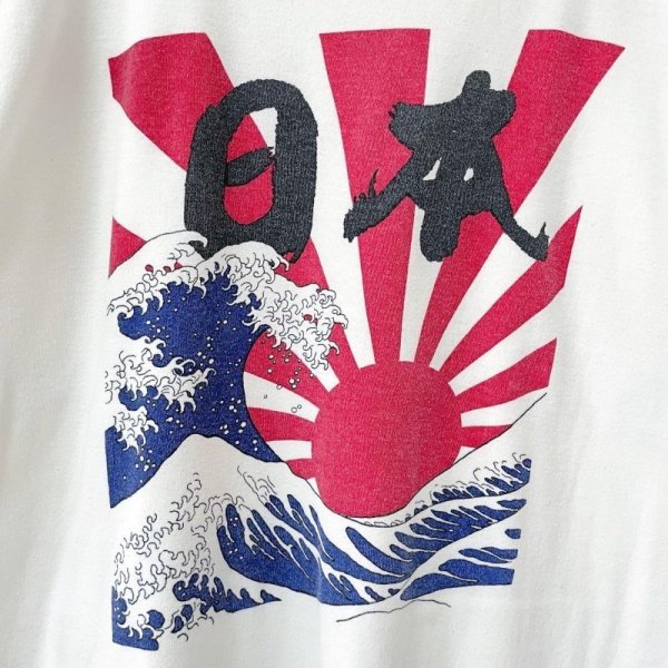 画像2: 90s 日本製 葛飾北斎　日章　ART TEE SHIRT (2)