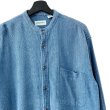 画像2: 90s ST JOHN'S BAY INDIGO 刺子生地 STAND COLLAR L/S SHIRT (2)