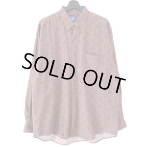 画像: 90s OLD GAP 総柄 L/S SHIRT