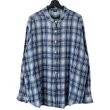 画像1: 90s　インド製 PLAID STAND COLLAR L/S SHIRT (1)