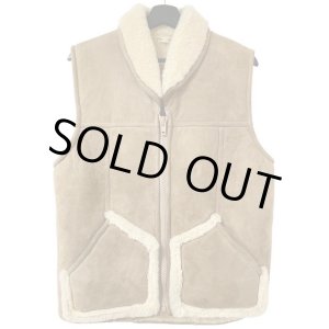 画像: 80s New Zealand製　VINTAGE MOUTON SHAWLCOLLAR VEST 