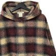 画像2: 90s EDDIE BAUER PLAID BOA FLEECE HOODIE (2)