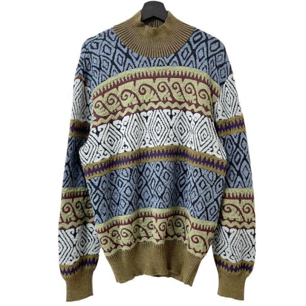 画像1: 90s イタリア製　MISSONI TURTLE　KNIT SHIRT (1)