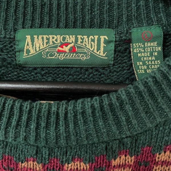 画像4: 90s AMARICAN EAGLE COTTON KNIT SWEATER (4)